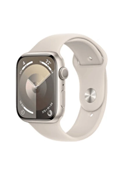 Apple Watch Series 9 Gps MR963TU/A 45 mm Yıldız ışığı Alüminyum kasa ve Yıldız ışığı Spor kordon - S/m