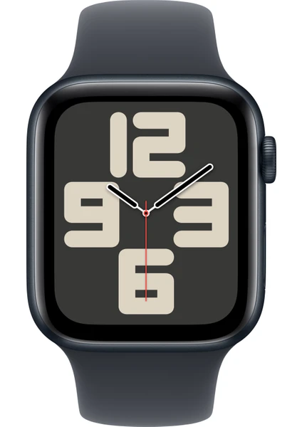 Apple Watch SE GPS, 44 mm Gece Yarısı Alüminyum Kasa ve Gece Yarısı Spor Kordon - M/L