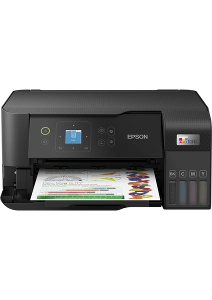 Epson Ecotank L3560 Renkli Tanklı Yazıcı Baskı-Tarama- Kopya - ( Usb, Wifi, Wi-Fi Direct ) + Orijinal Epson 4 x 65 ml + 1 Ekstra
