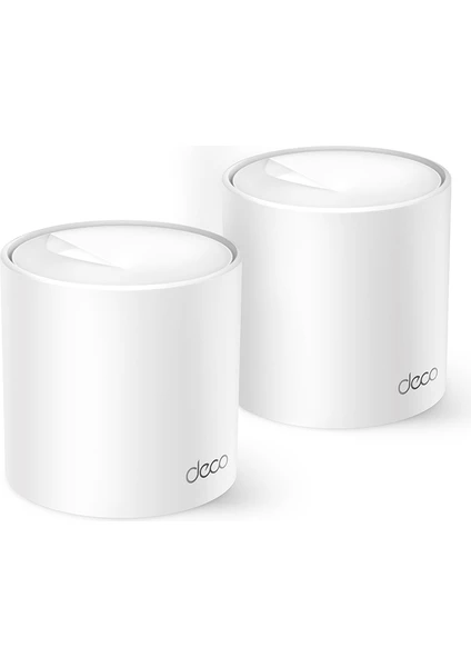 TP-Link Deco X10 (2-Pack) | Wi-Fi 6 Mesh Sistemi | AX1500 Mbps Hız | Fiber Uyumlu | Çift Bant | Gigabit Port | 120 Cihaz | 360 m² Kapsama